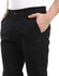 Andora Regular Fit Slash Pockets Plain Black Gabardine Pants