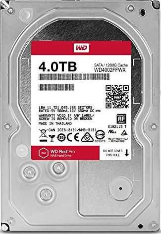 Western Digital 4TB Bare Drives Red Pro NAS Hard Drive 128 MB Cache 3.5-Inch. Internal Bare | WD4002FFWX - WD4003FFBX