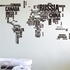 Generic Large World Map Wall Stickers, Creative Letters Map Wall Art Bedroom Home Decor