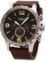 Fossil fossil Nate Chronograph Black Dial Brown Leather Men's Watch JR1475