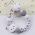 Cute Bear Silicone Beads Baby Pacifier Clip