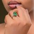 Emerald Oval Sterling Silver Engagement Ring - 10AS44