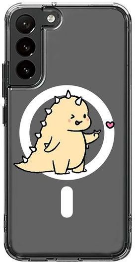 Magnetic Case for Samsung Galaxy S23 Plus 6.6-inch Compatible with MagSafe Wireless Charging, Shockproof Phone Bumper Cover Dino love copy