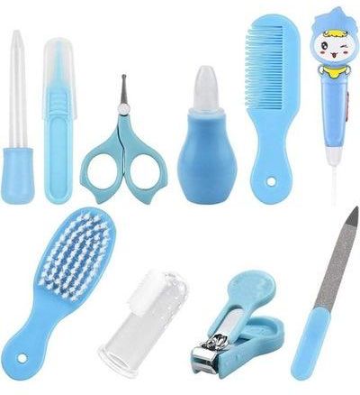 10pcs -Newborn Baby Nail Care Set with Comb and Hair Brush, Baby Health Care Accessories Complete Set .