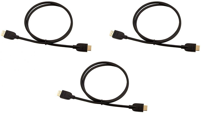 AmazonBasics High-Speed HDMI 2.0 Cable -3 Feet (3-Pack)