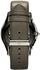 Emporio Armani Men's Grey Dial Leather Band Watch - AR2057