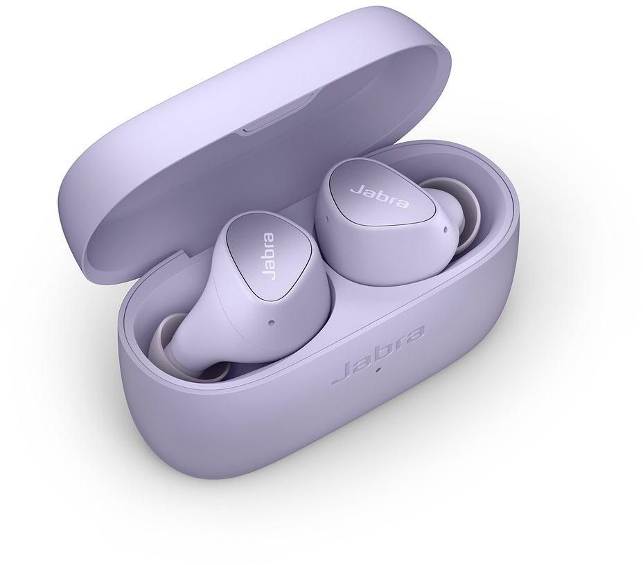 Jabra Elite 3 In Ear Wireless Bluetooth Earbuds – Noise Isolating True Wireless buds with 4 built-in Microphones for Clear Calls, Rich Bass, Customizable Sound, and Mono Mode - Lilac