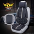 Universal Luxury 5 Seater Leather Seat Cover Gray & Black