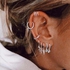 8Pcs Star Moon Ear Cuff Dangle Earrings Set