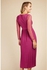 ليتل ميستريس فستان متوسط الطول بكسرات شبكية منقطة للنساء، مقاس S، فوشيا