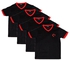 Didos DMTS-007 Men V Neck Team Shirt - Set Of 4 - Large