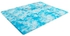 Tie-Dye Style Fluffy Floor Rug Light Blue/White 600x1200millimeter