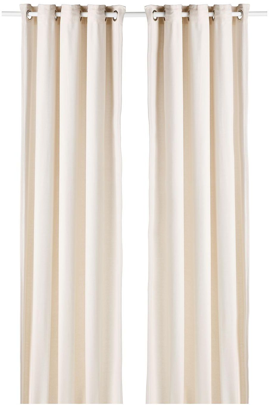 MOALINA Curtains, 1 pair - beige 145x300 cm