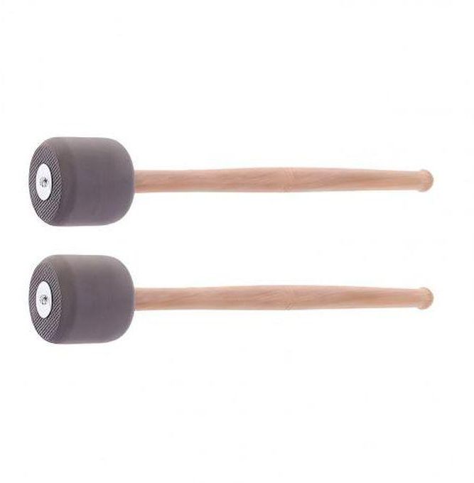 Marching Drum Percussion Mallets Drumsticks With Foam Head & Wooden Shaft - 2 Pcs