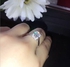 Fashion S925 Silver Plated Diamond Ring HW Letter Carat Imitation Diamond Ring