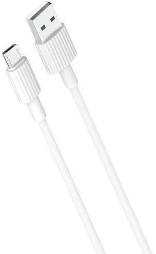 Get XO NB156 USB Micro Data Sync & Charging Cable - White with best offers | Raneen.com