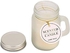 Scented Candle Jar for Home Decor 8cm - 150g (White)