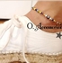O Accessories Anklet Multicolor Beads _silver Metal