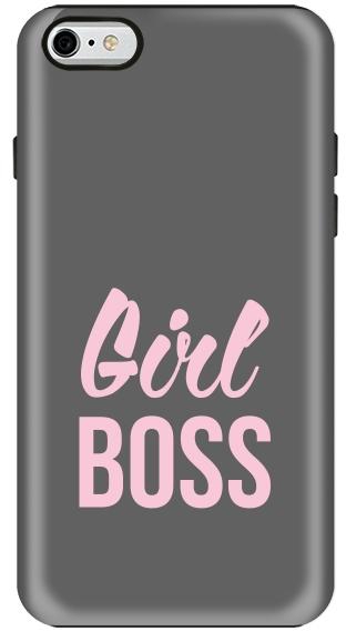 Stylizedd Apple iPhone 6 Plus Premium Dual Layer Tough Case Cover Gloss Finish - Girl Boss Grey