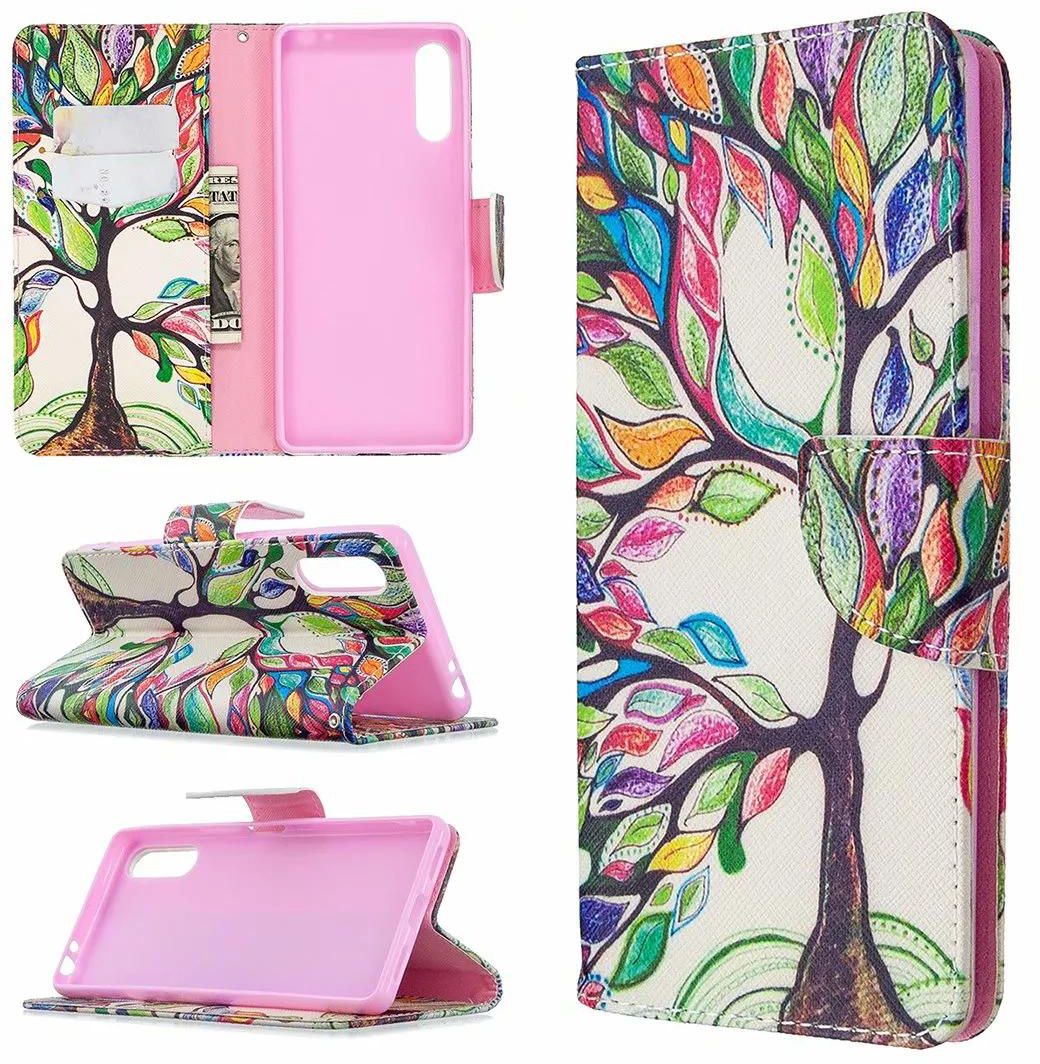 Sony Xperia L4 Case, Flip PU Leather Wallet Phone Bag Cover for Sony Xperia L4 - Painting tree