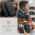 Caseme Wallet Retro Black Suede Leather Flip Case For Samsung Galaxy A23