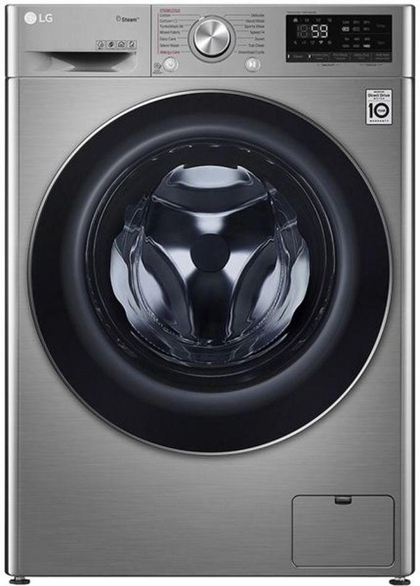 LG F4R5VYG2T Vivace Front Load Automatic Washing Machine - 9 KG - Silver
