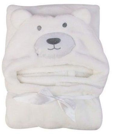 بطانية بغطاء للرأس بتصميم ثلاثي الأبعاد للدب القطبي