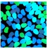 مجموعة حصاة ملونة تضيء في الظلام لحوض السمك مكونة من 100 قطعة أزرق