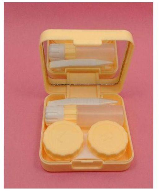 No Brand Contact Lens Cute Storage Case For Women With Plastic Mirror