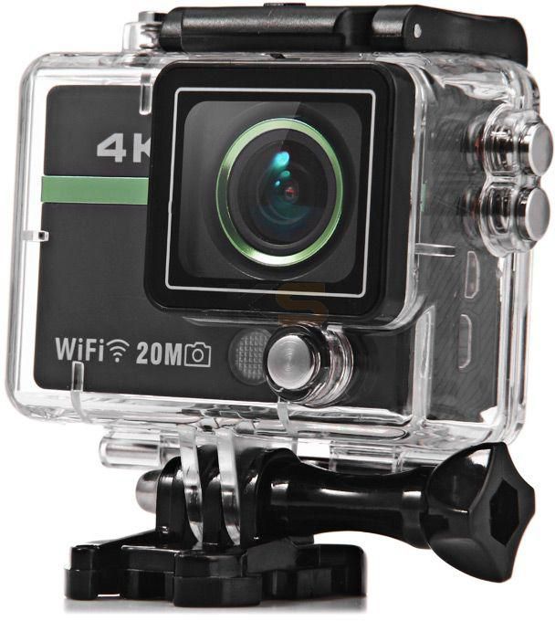 AT300 Plus Ultra HD 4K WiFi Action Camera 6350 Chipset 12.4MP CMOS Image Sensor 2 inches HD Screen with RF Remote Control-Black