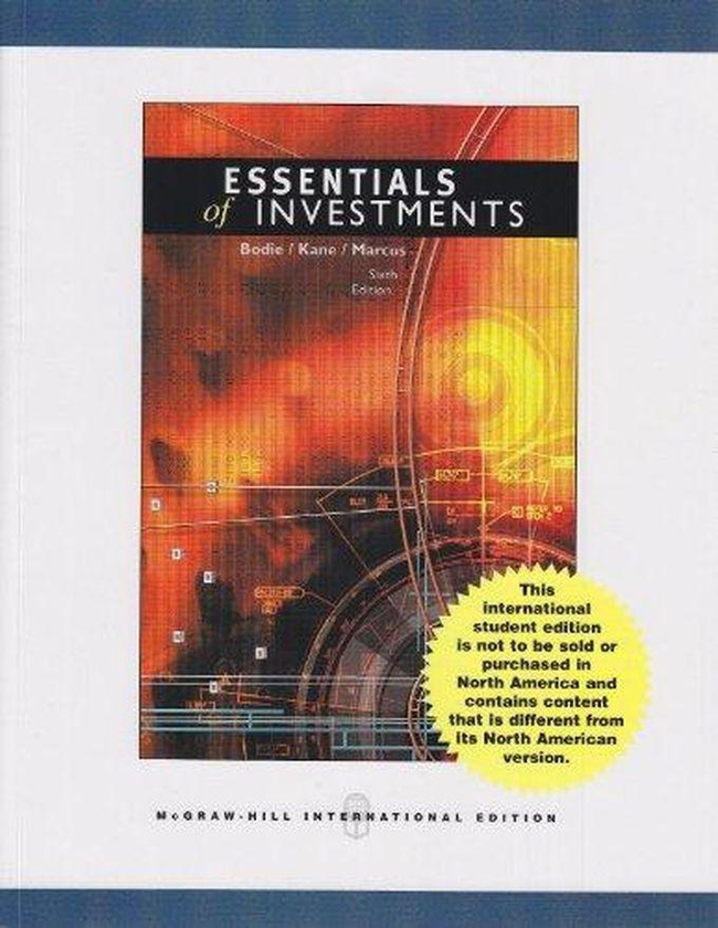 Mcgraw Hill Essentials of Investments: International Edition ,Ed. :6