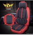 Universal Luxury 5 Seater Leather Seat Cover Black & Red