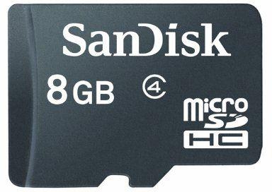 Sandisk 8 GB Class 4 Micro SDHC Card with Adapter - SDSDQM-008G-B35A