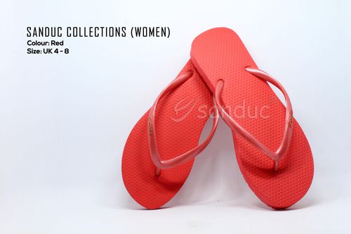 Sanduc Casual Women Flip Flops Slipper Sandal (Red)