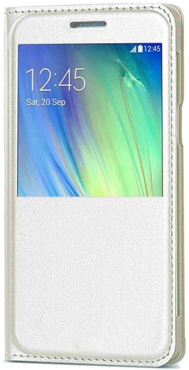 Window flip cover case for Samsung Galaxy A7, A700 - White