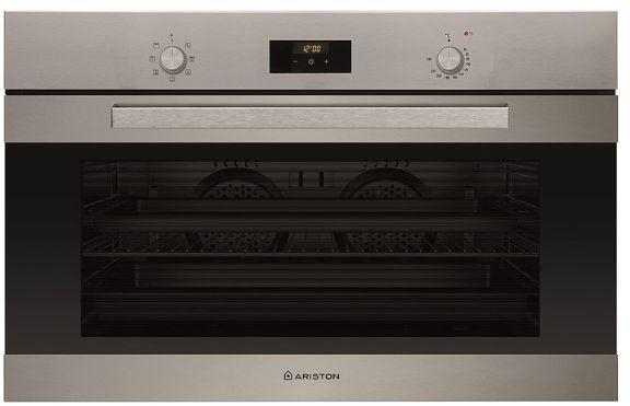 Ariston Built In 90cm Electric Oven | Electronic Controls With LED Display | Child Lock | Functions Includes Baking Grilling & Toasting | Maxi Cooking | Turbo Grill | Cooling Fan | Made In Turkey | MS5744IXA