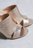 Ladies mule with octagon shaped heel
