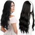 Long Wavy Synthetic Hair Extension With 5 Clips, Black
