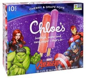 Chloe's Avengers Cherry & Grape Pops 10 pcs 443 ml
