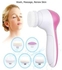 Silicone Ultrasonic Facial Cleanser Brush +5-in-1 Beauty Care Massager