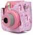 Soft PU Leather Protective Case with Shoulder and Pocket for Fujifilm Instax Mini11 Instant Camera (Horse Pink)