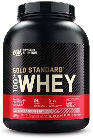 Gold Standard 100% Whey Protein Powder Delicious Strawberry 5lb