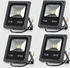 4 Pes 10W LED Landscape Lighting Outdoor Floodlight Yelow Lamp