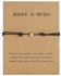 Paper Card Star Woven Adjustable Rope Chain Bracelet