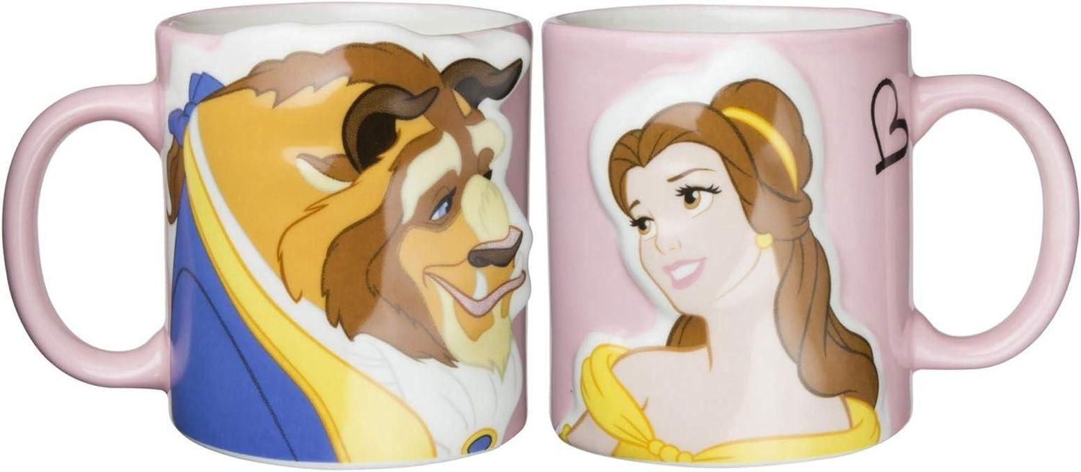 Cartoon Beauty and the Beast 3D Couple Porcelain Mug (Set of 2) 300 ML