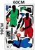 ملصق جداري رياضي من الفينيل بشكل لاعبين داخل ملعب كرة السلة، مناسب لغرف الأولاد والبنات والمراهقين والأطفال متعدد الألوان 90x60سم