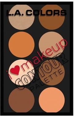 L. A. Colors I Heart Makeup Contour Palette Medium To Deep Blusher & Bronzer Brown