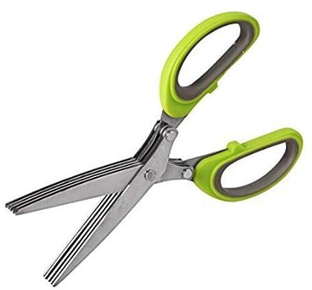 5 Layers Stainless Steel Kitchen Scissors Comfortable Handles Herb Scissors Quick Cooking Tool