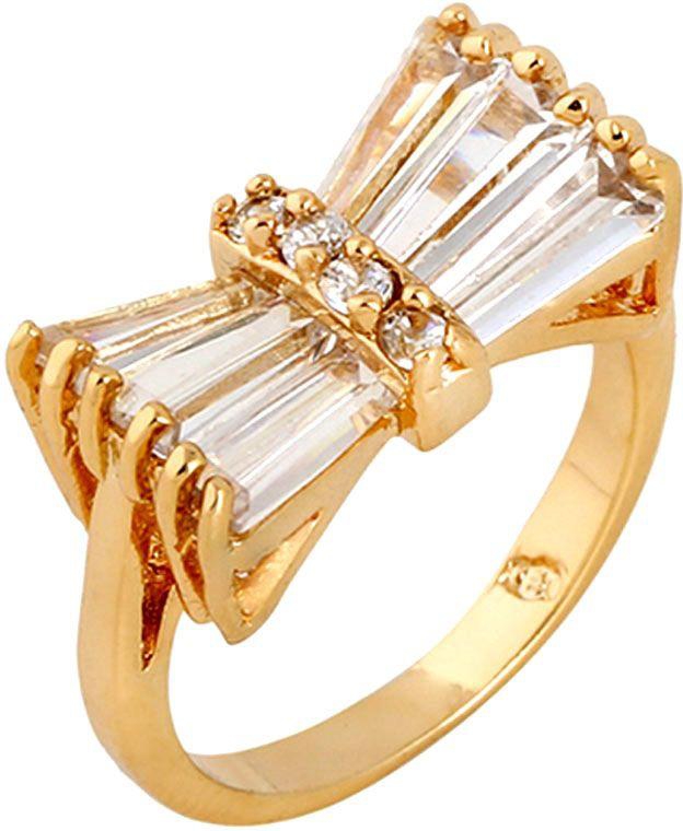 18k gold plated crystal Zircon ladies fashion diamond Ring