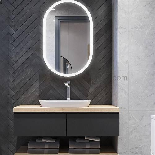 Oval Touch Mirror, 60x80 cm, White Light - M029-2